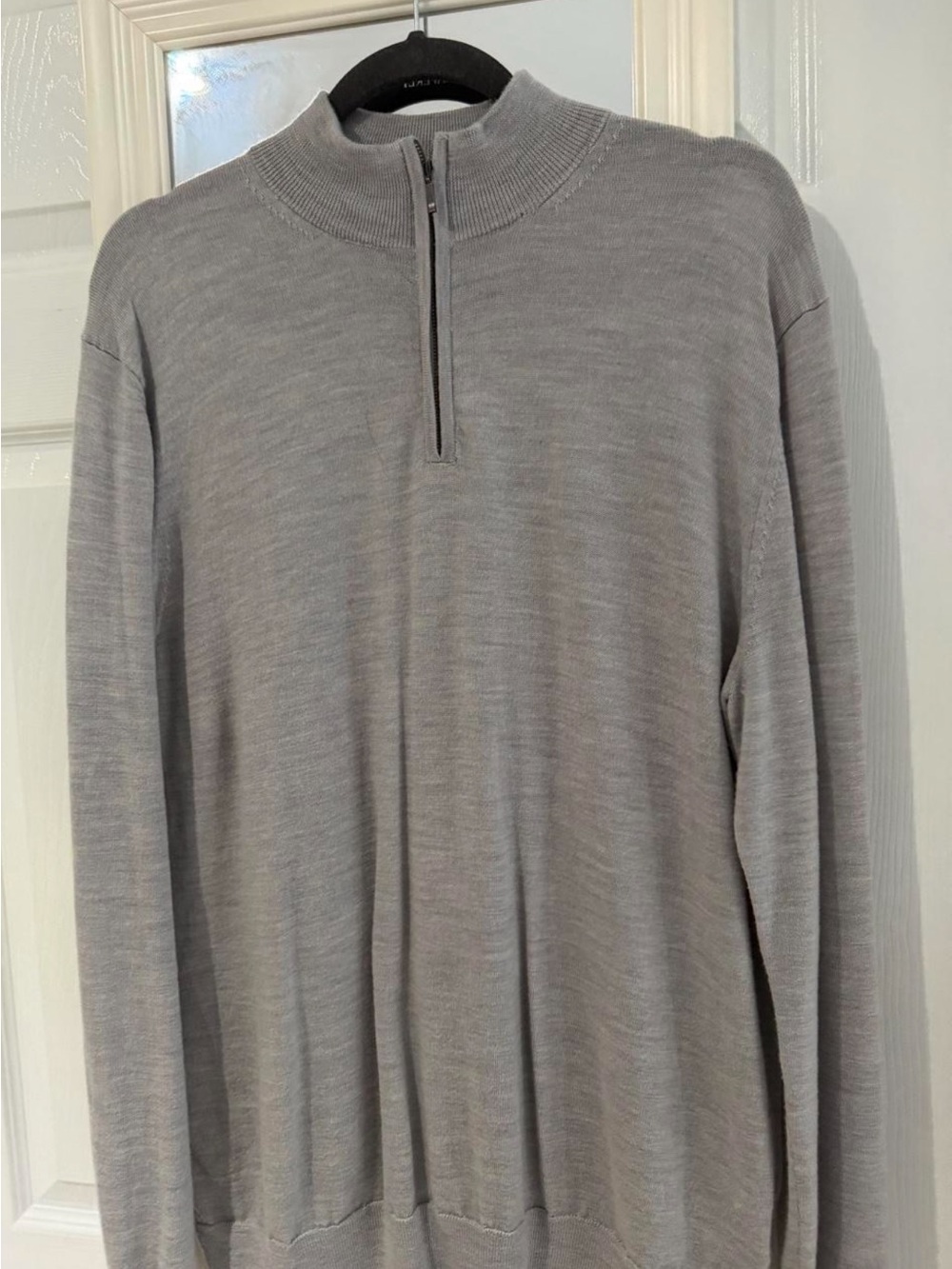Charles Tyrwhitt Light Gray Zip-Up Sweater
